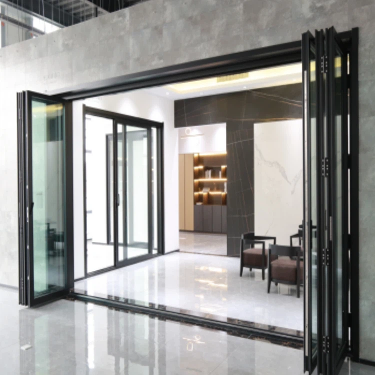 Accordion Style Glass Doors
